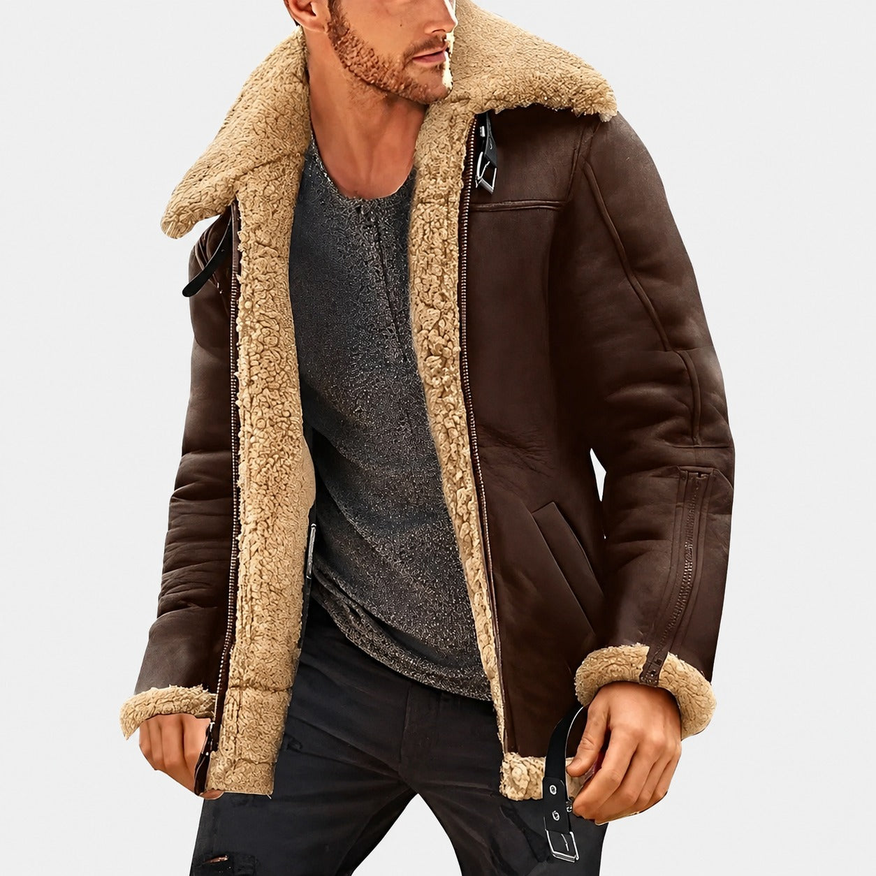 Jeffrey - Chaqueta elegante para hombres con forro cálido