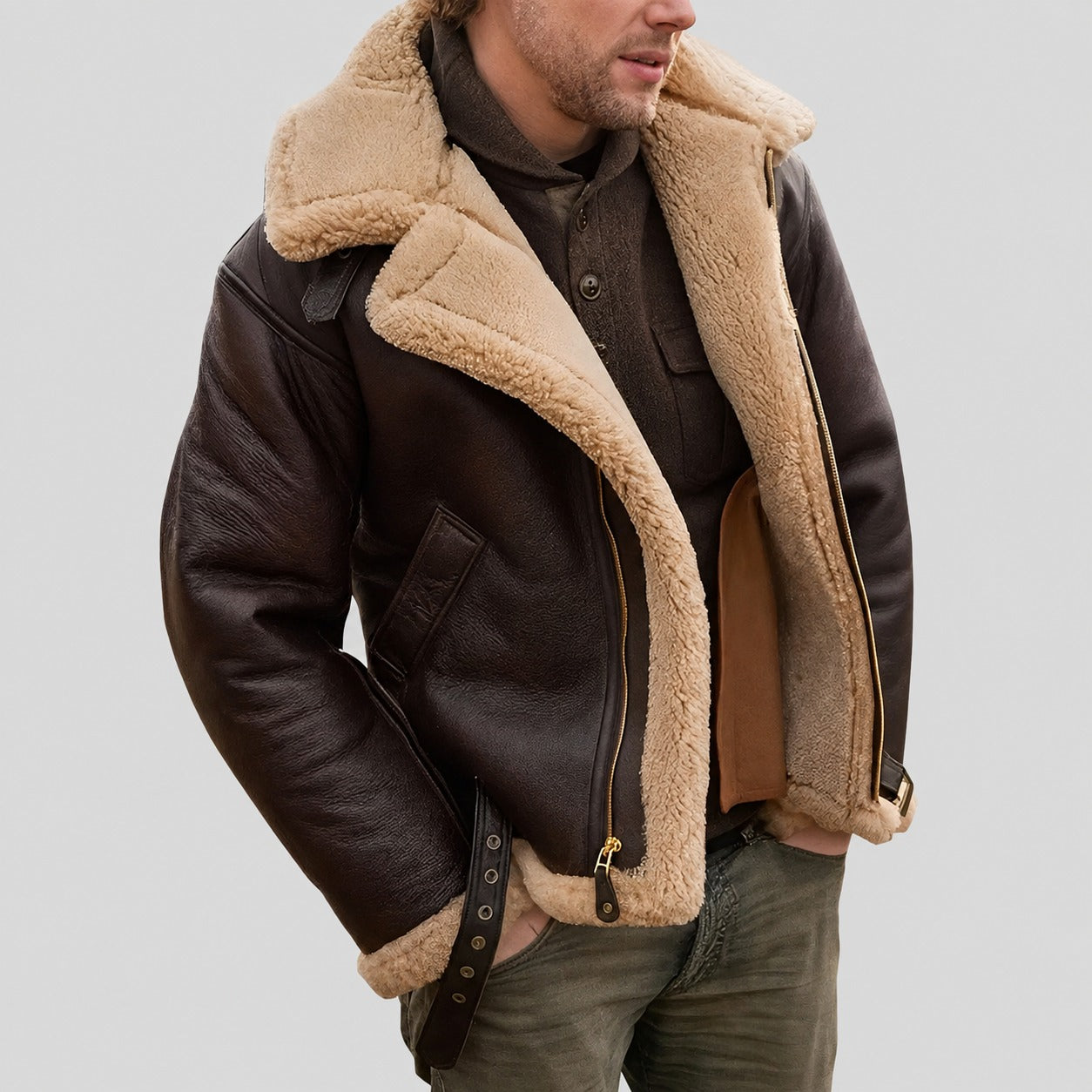 Jeffrey - Chaqueta elegante para hombres con forro cálido