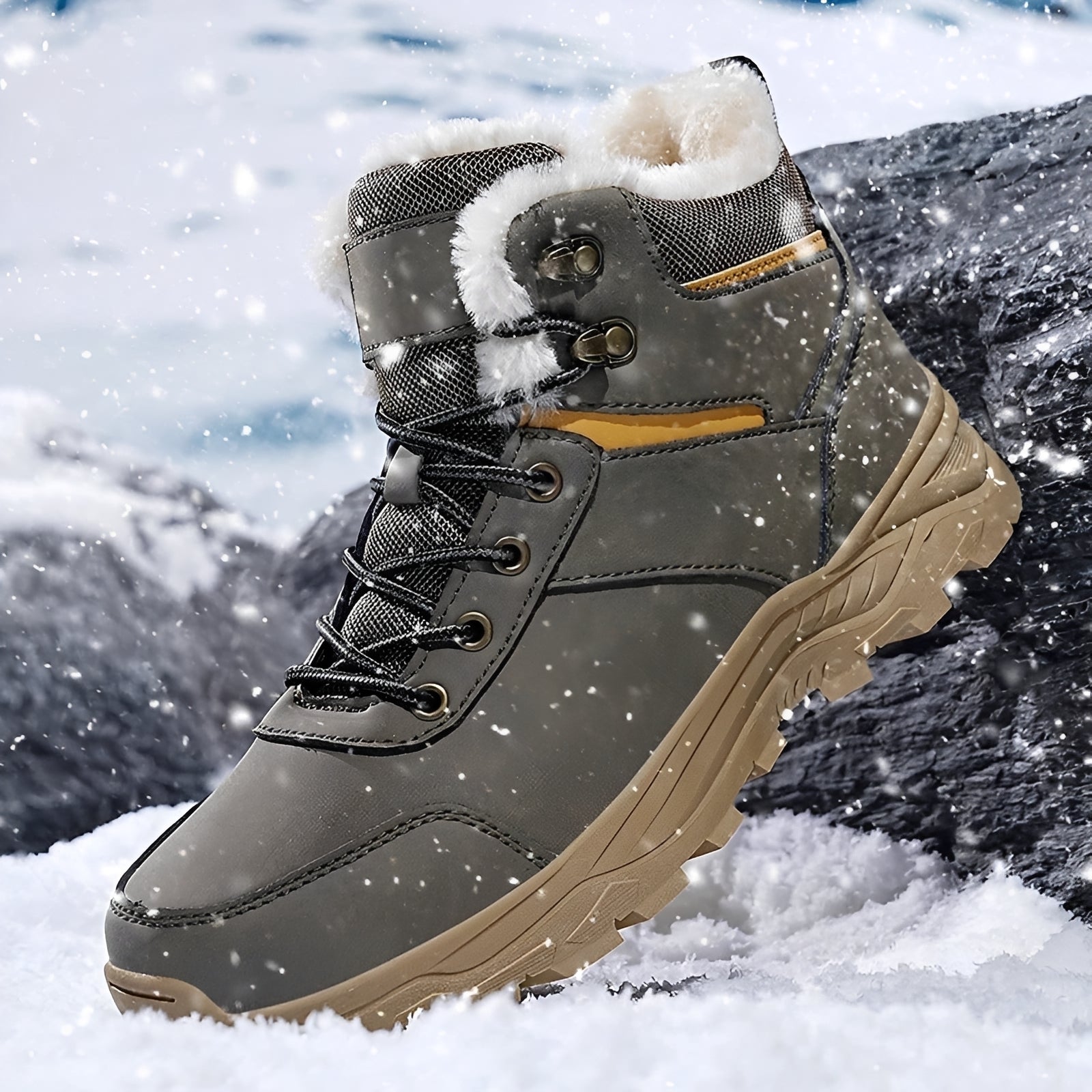 Franklin - Botas de invierno para hombres, cálidas para exteriores