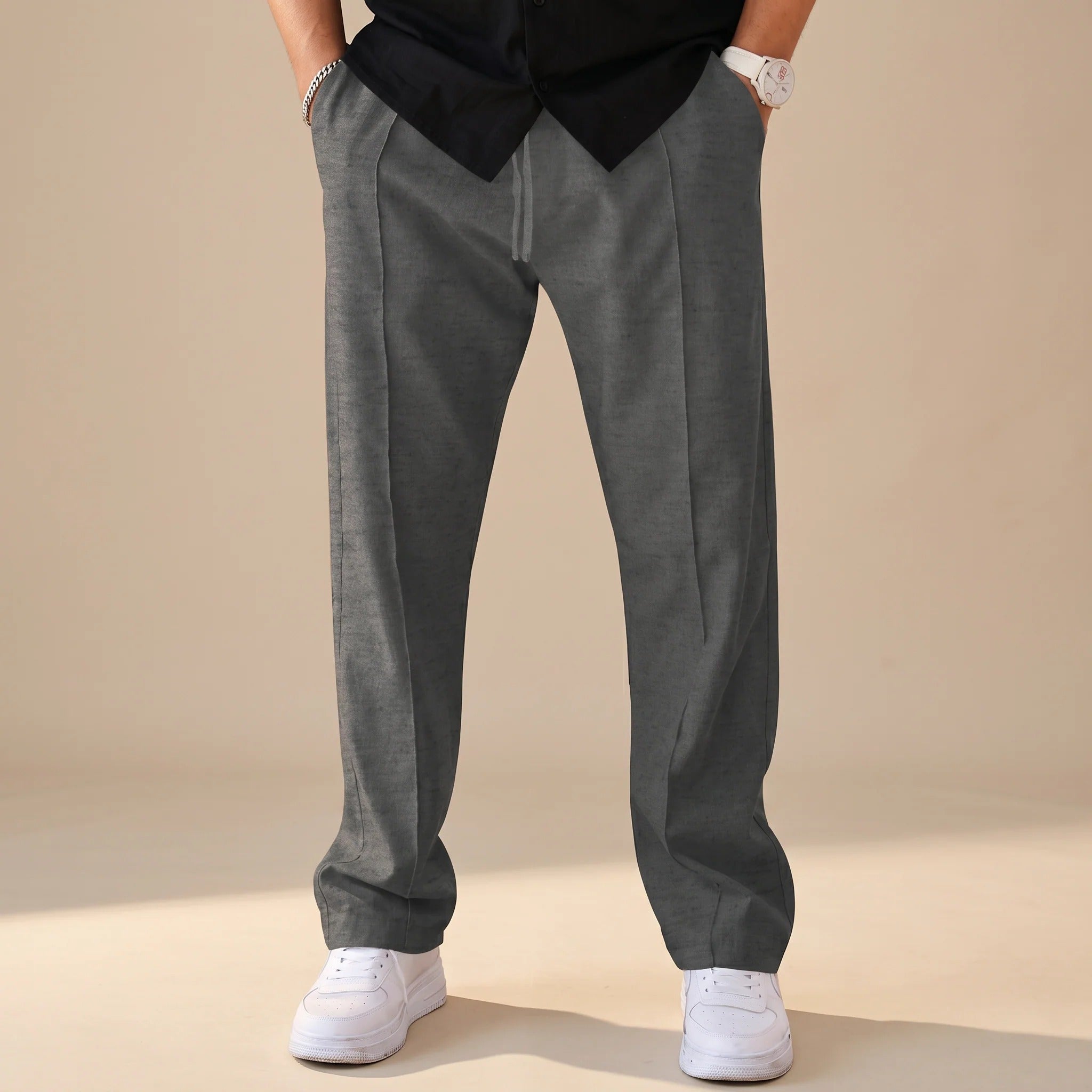 Chandler - Pantalones Jogger Rectos Minimalistas