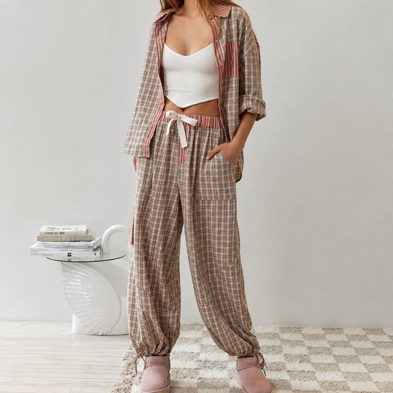 Elena - Pijama casual de dos piezas