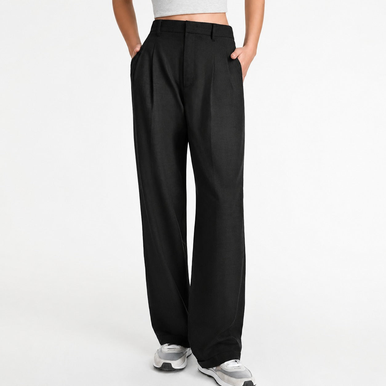 Amira - Pantalones de traje holgados de pierna recta