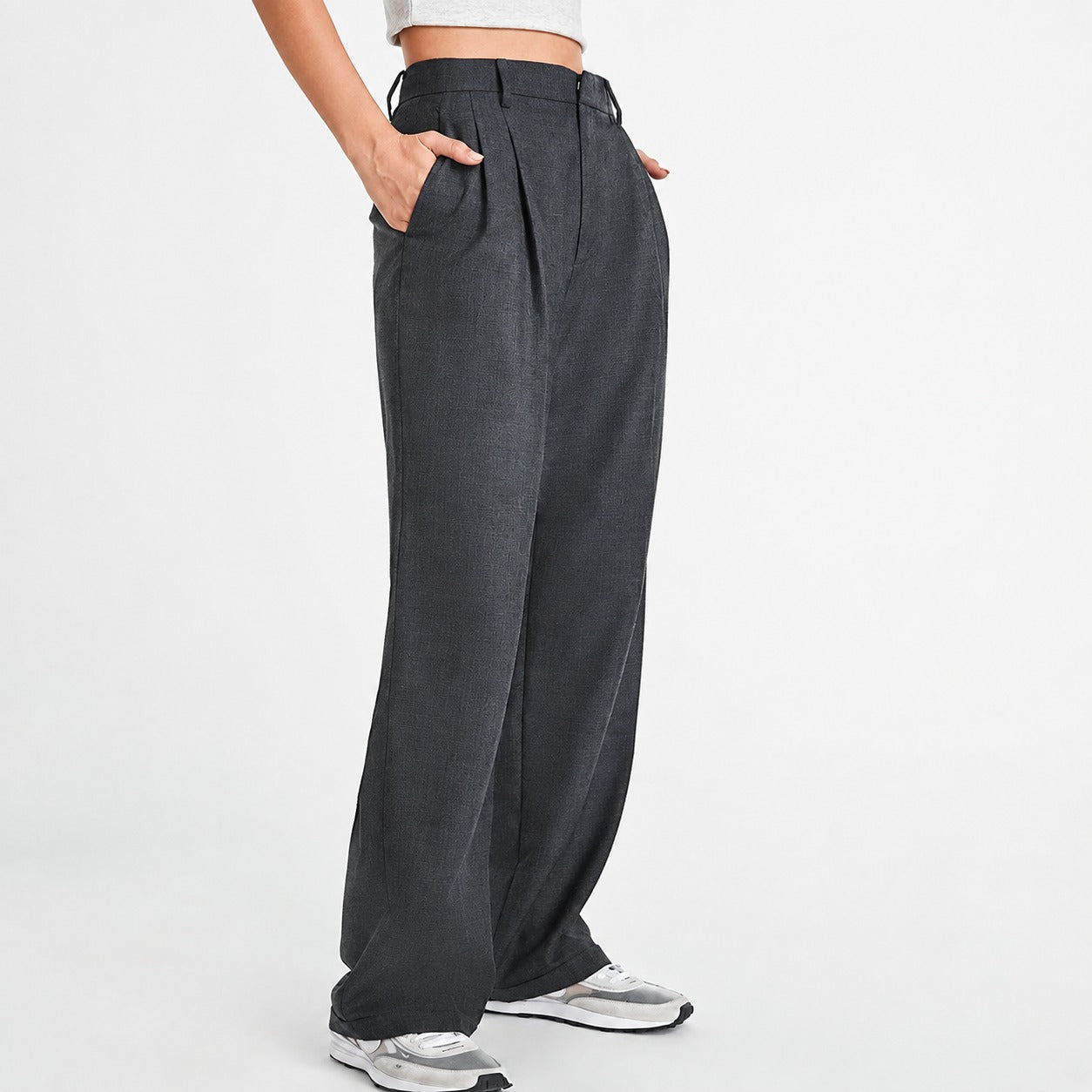 Amira - Pantalones de traje holgados de pierna recta