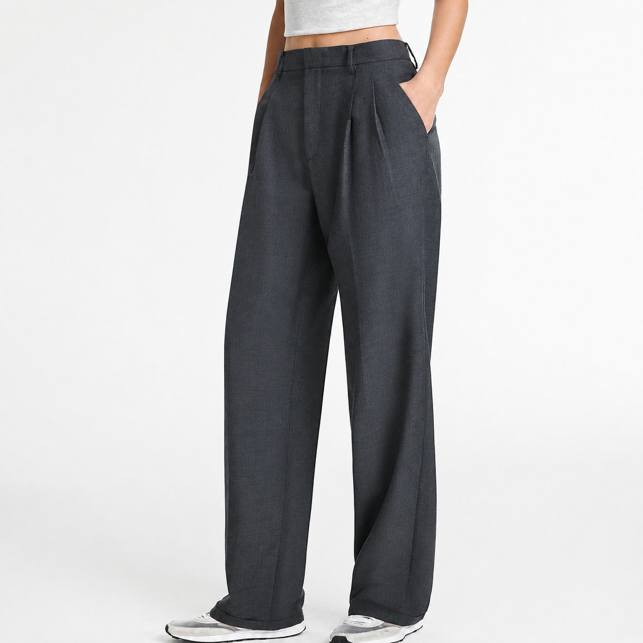 Amira - Pantalones de traje holgados de pierna recta