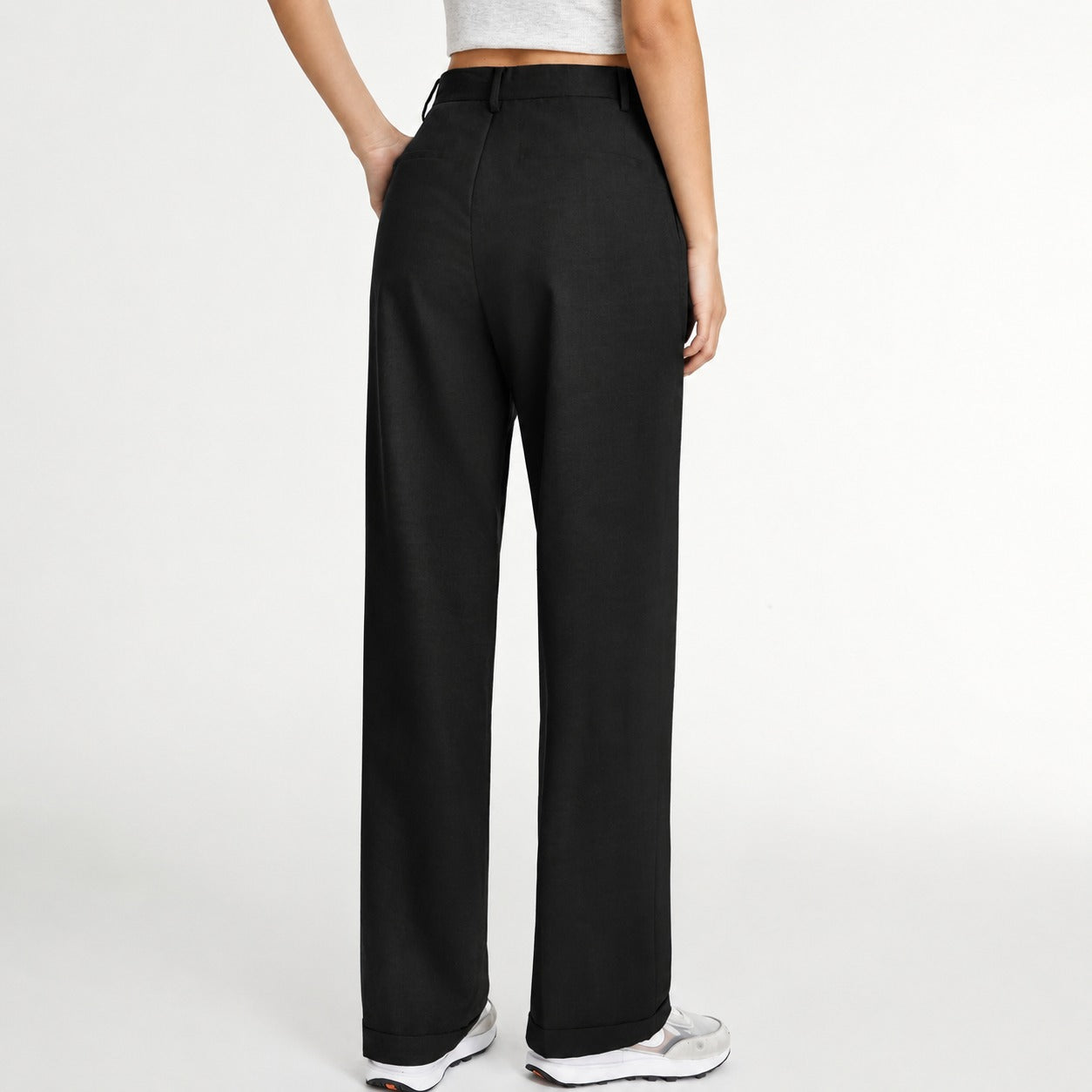 Amira - Pantalones de traje holgados de pierna recta