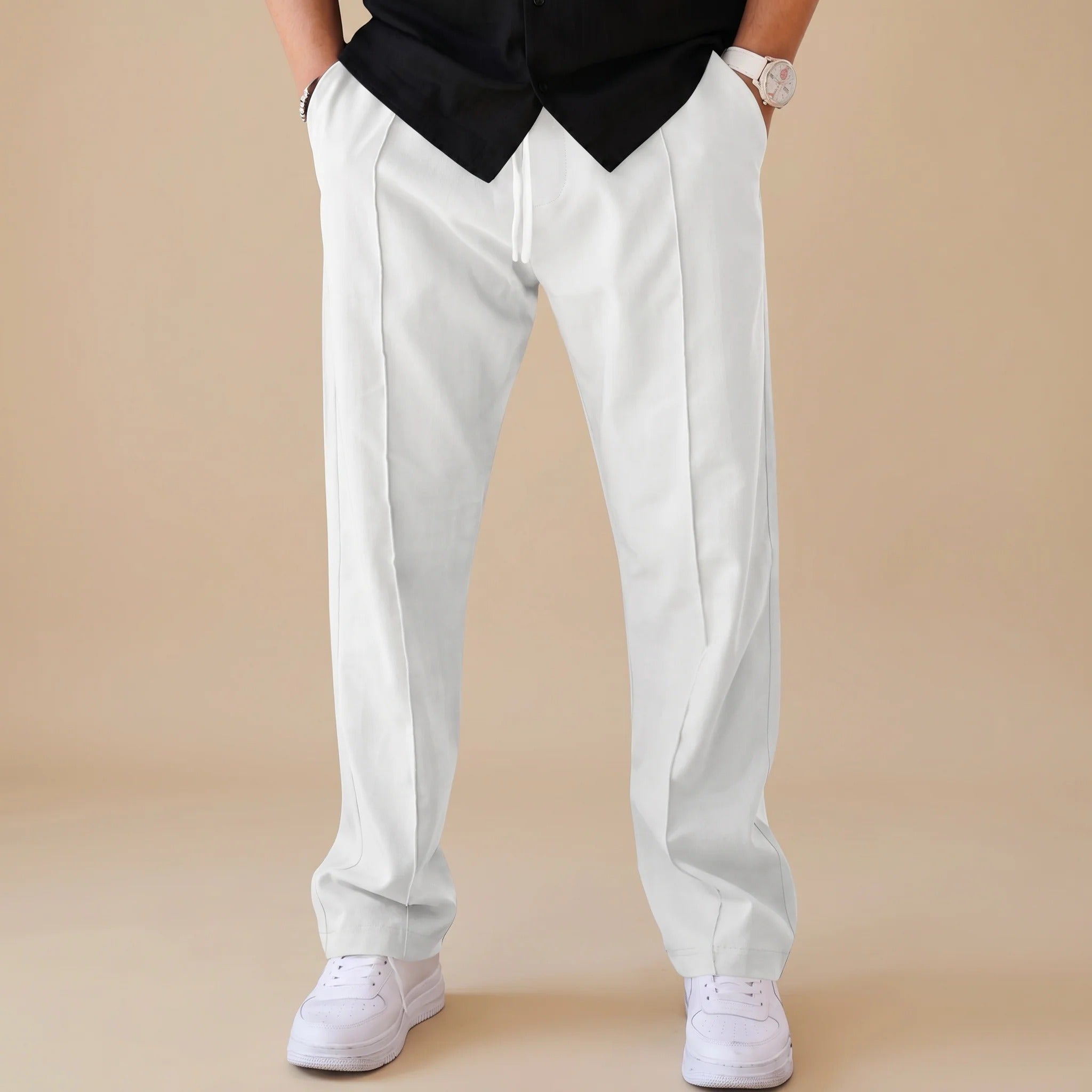 Chandler - Pantalones Jogger Rectos Minimalistas