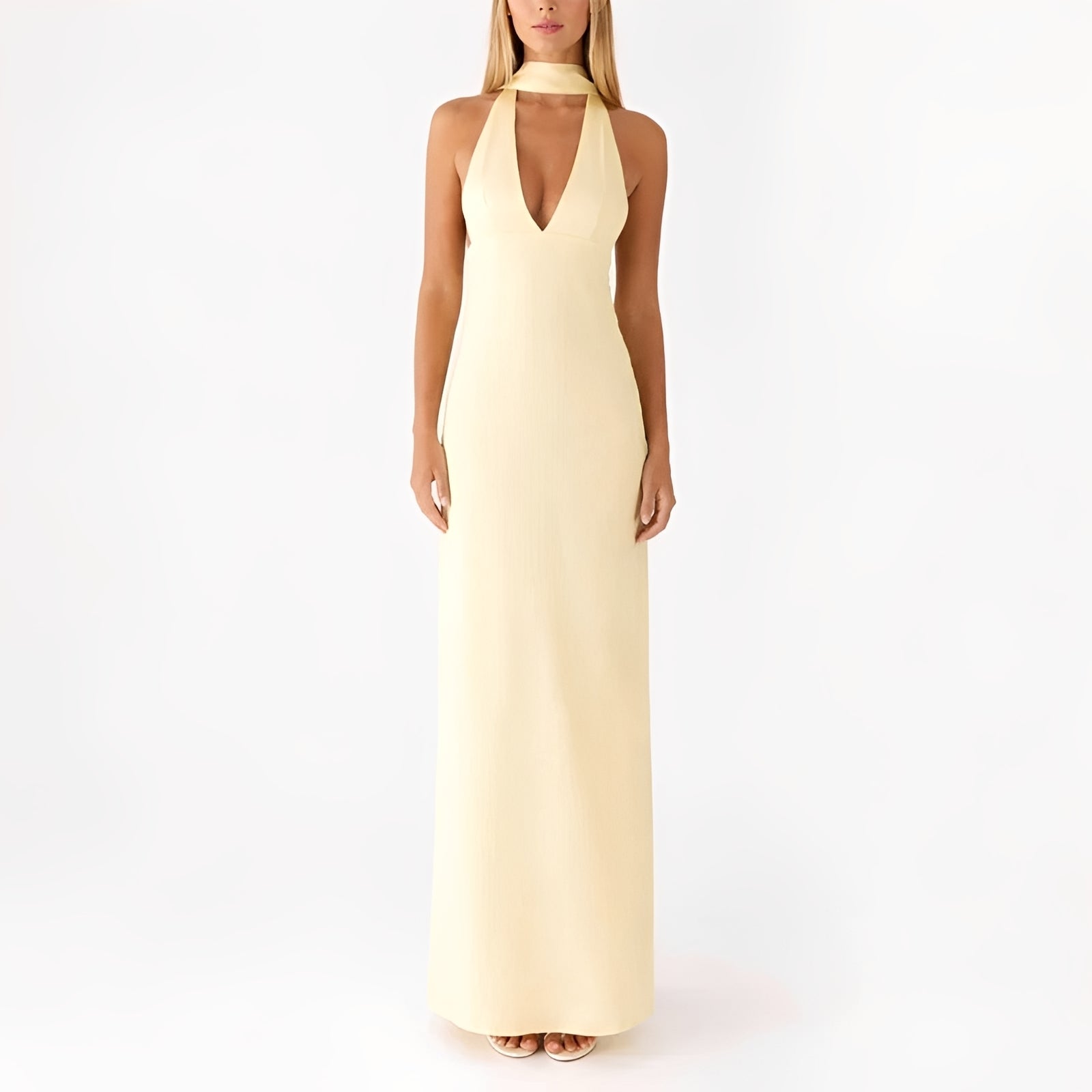 Amelie - Vestido Maxi con Cuello Halter