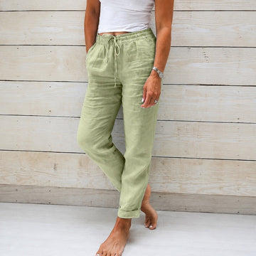 Stacy - Pantalón casual para mujeres de tela ligera