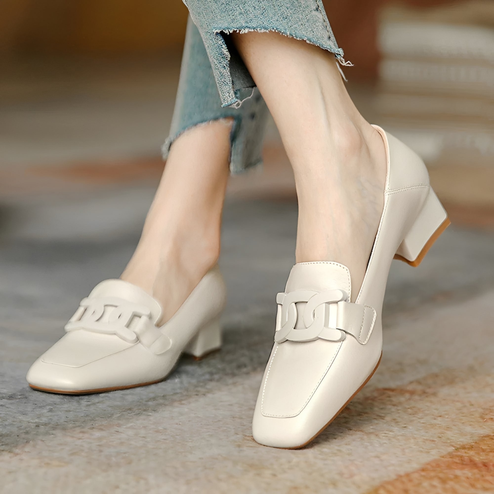 Maisha - Mocasines Elegantes con Tacón