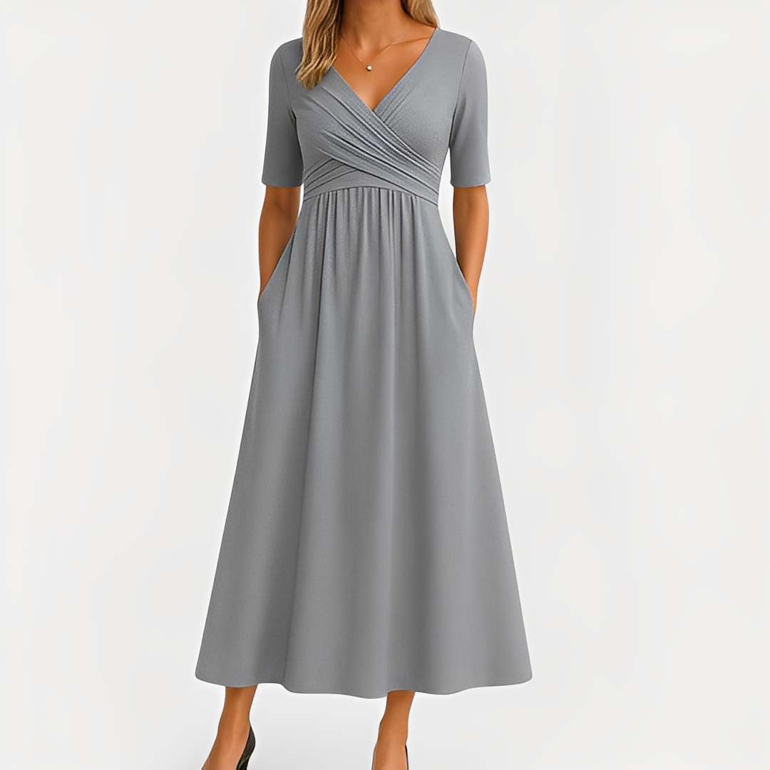 Maïka - Vestido sofisticado con escote en V