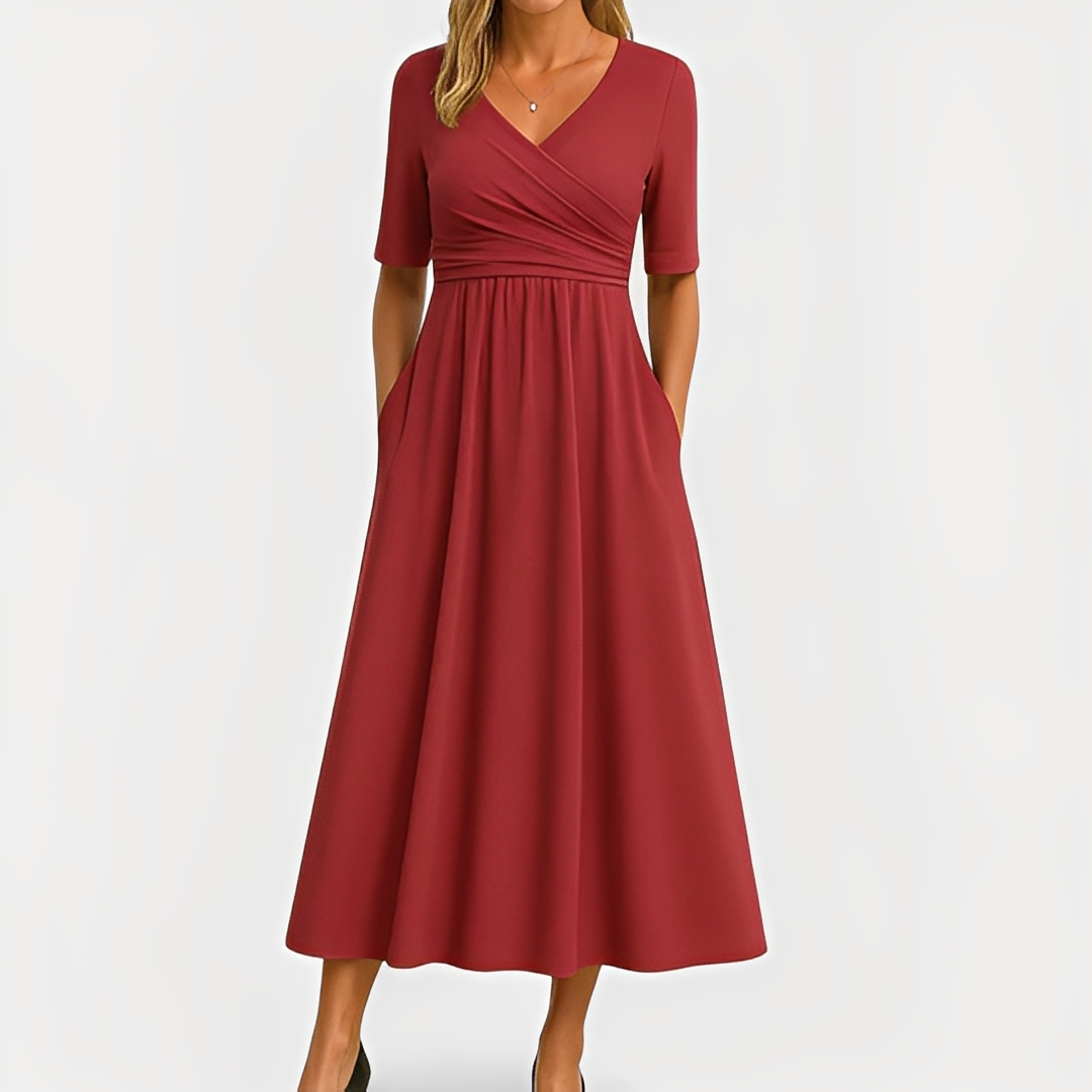 Maïka - Vestido sofisticado con escote en V
