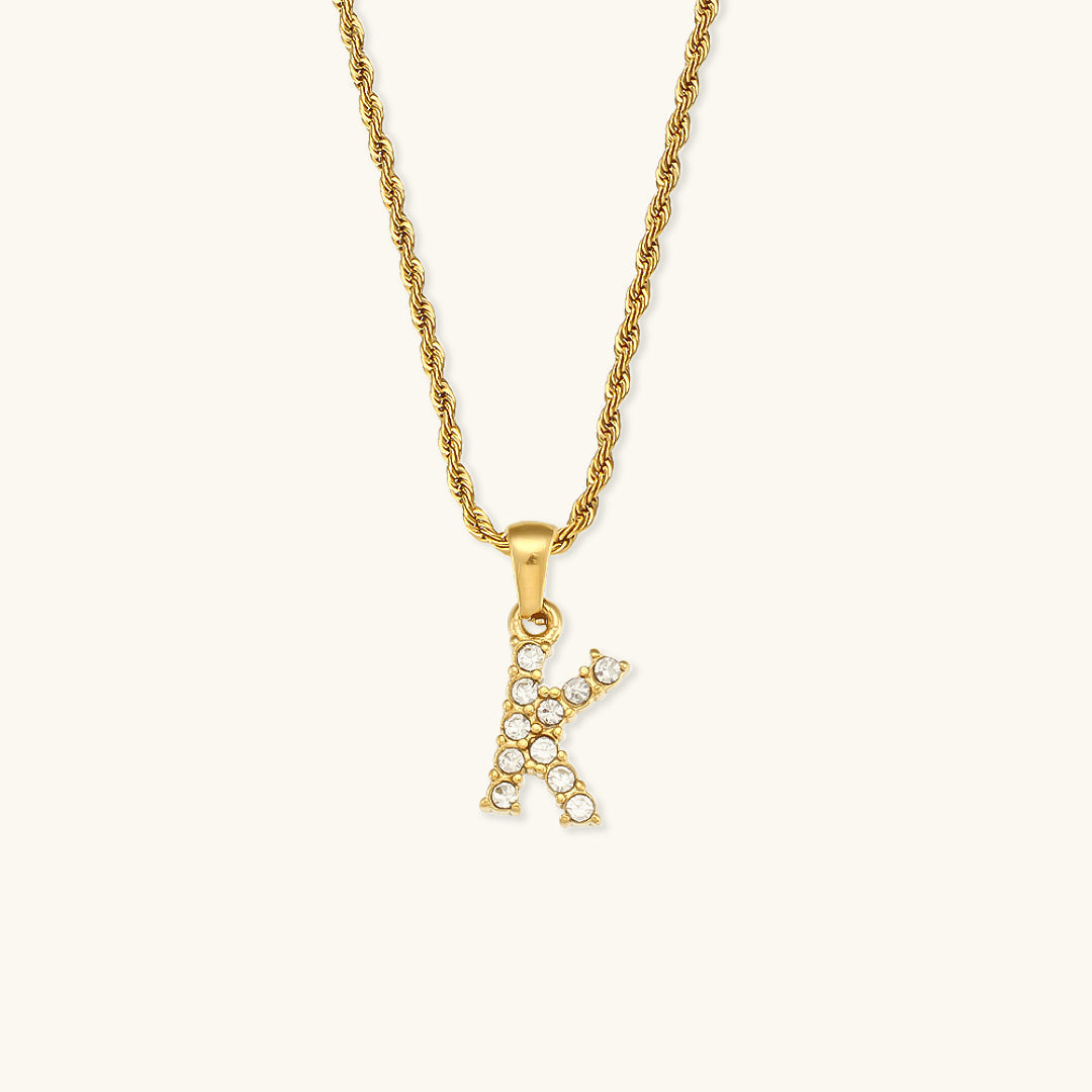 Maeve - Collar de diamantes con letras iniciales