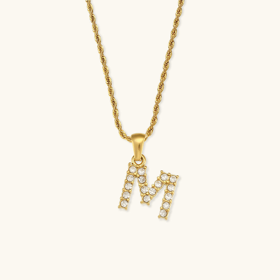 Maeve - Collar de diamantes con letras iniciales