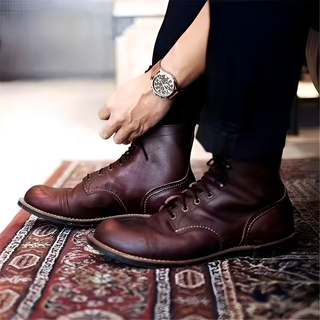 Hanzo - Botas clásicas con cordones para hombre