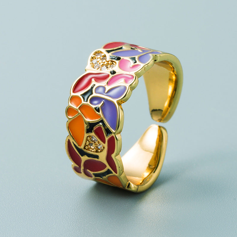 Kamille – Anillo Camille Grande Diseño de Hoja Azul