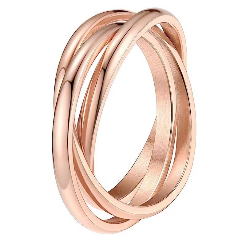 Sansen – Conjunto de anillos de tres anillos de acero de titanio