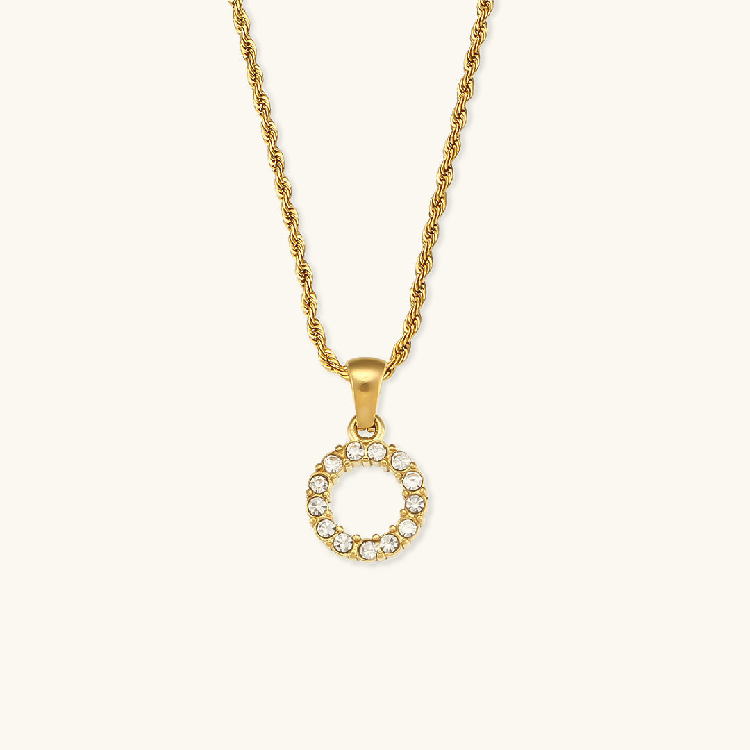 Maeve - Collar de diamantes con letras iniciales