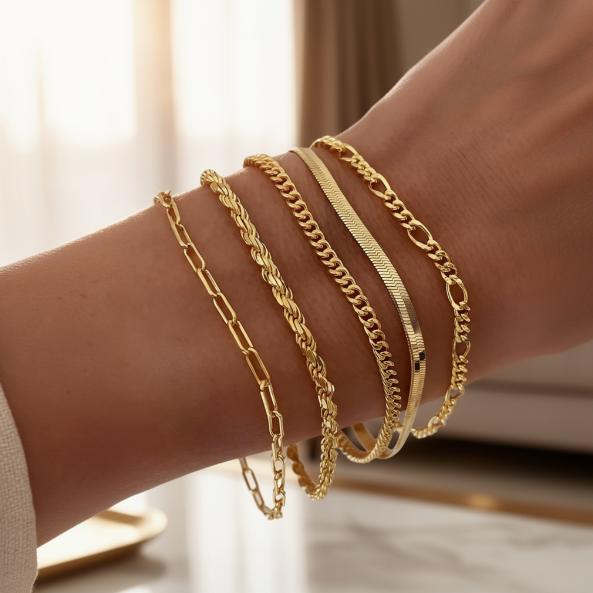 Elara – Set de pulseras con diseño minimalista para mujeres