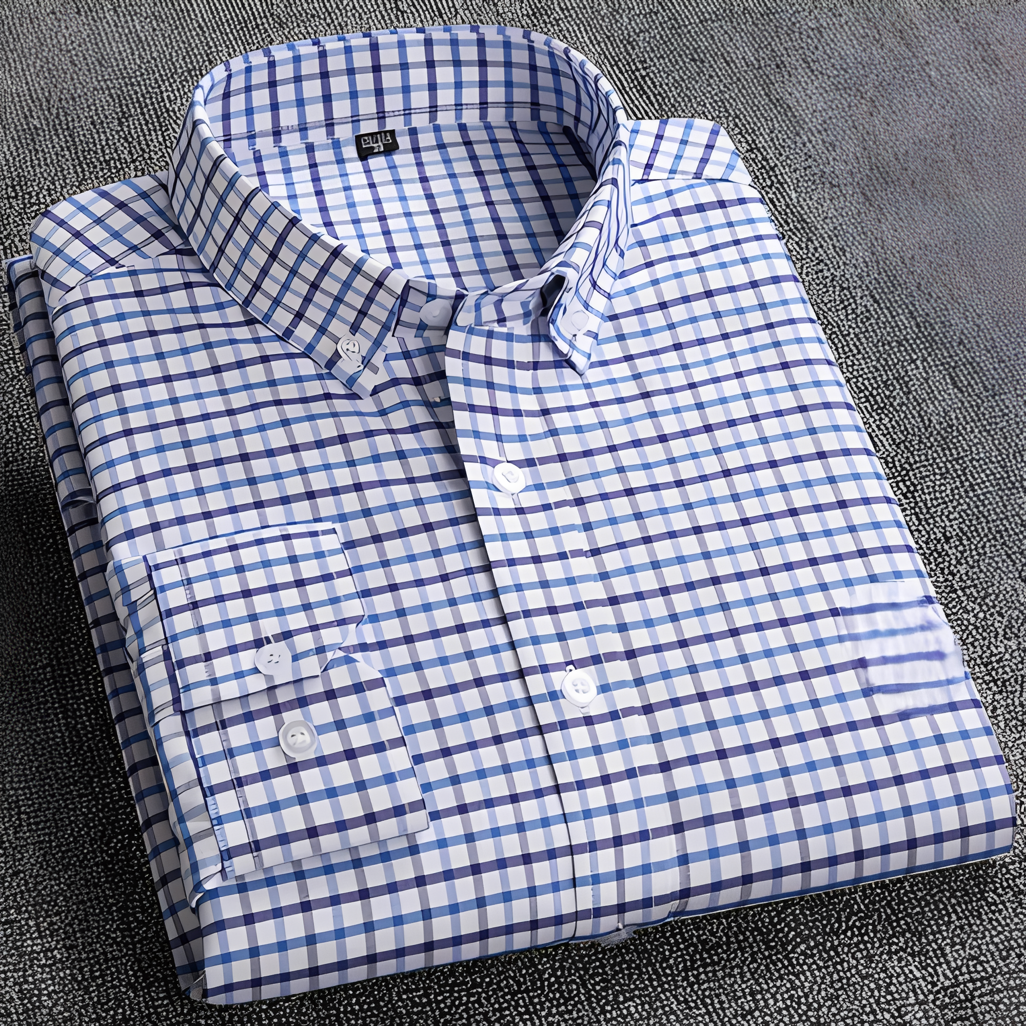 Jezriel - Camisa de moda de manga larga con cuadros para hombre