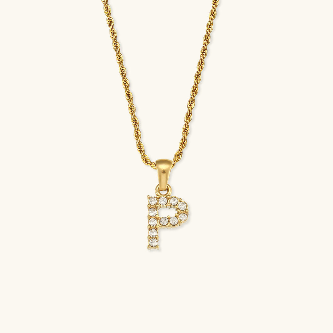 Maeve - Collar de diamantes con letras iniciales