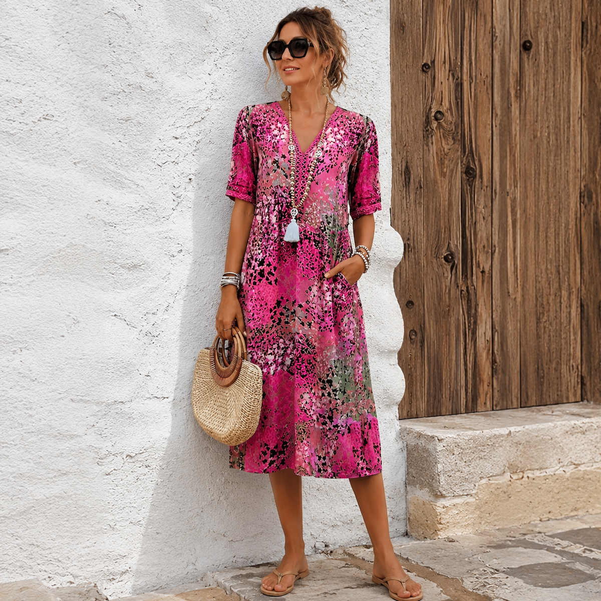 Caramina - Vestido midi elegante para mujeres