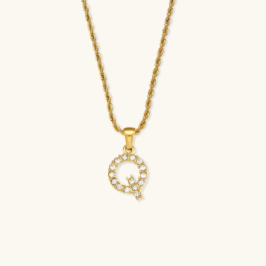 Maeve - Collar de diamantes con letras iniciales