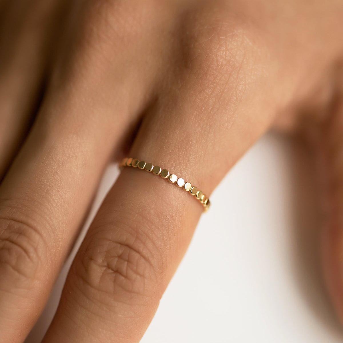 Luna - Anillo plano de cuentas