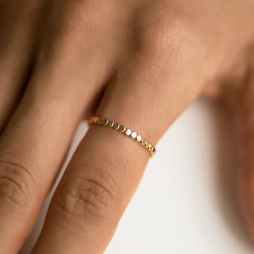Luna - Anillo plano de cuentas