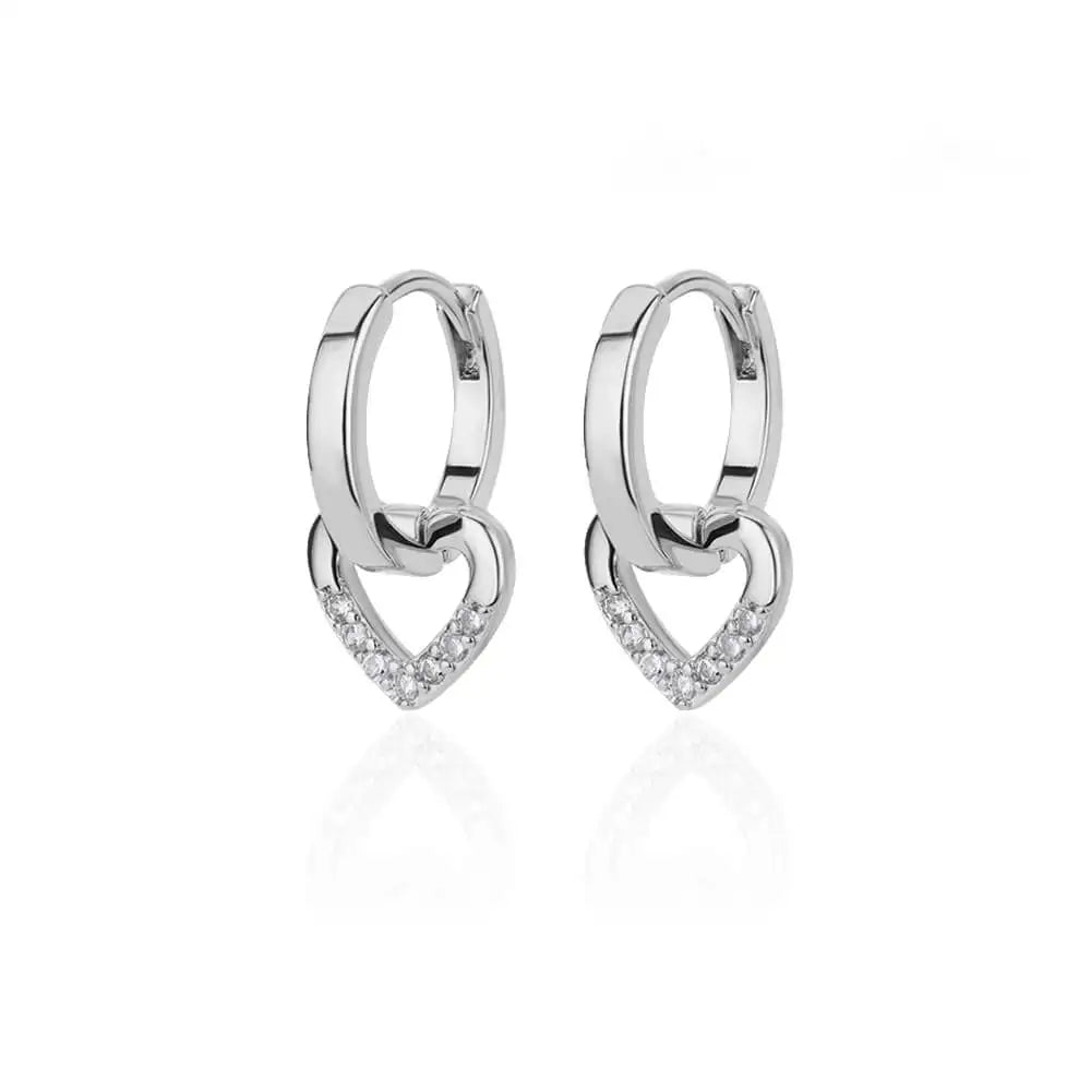 Ariane – Pendientes con corazón en círculo