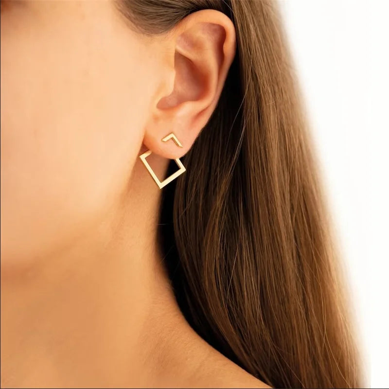 Rombo conectante - Pendientes geométricos minimalistas
