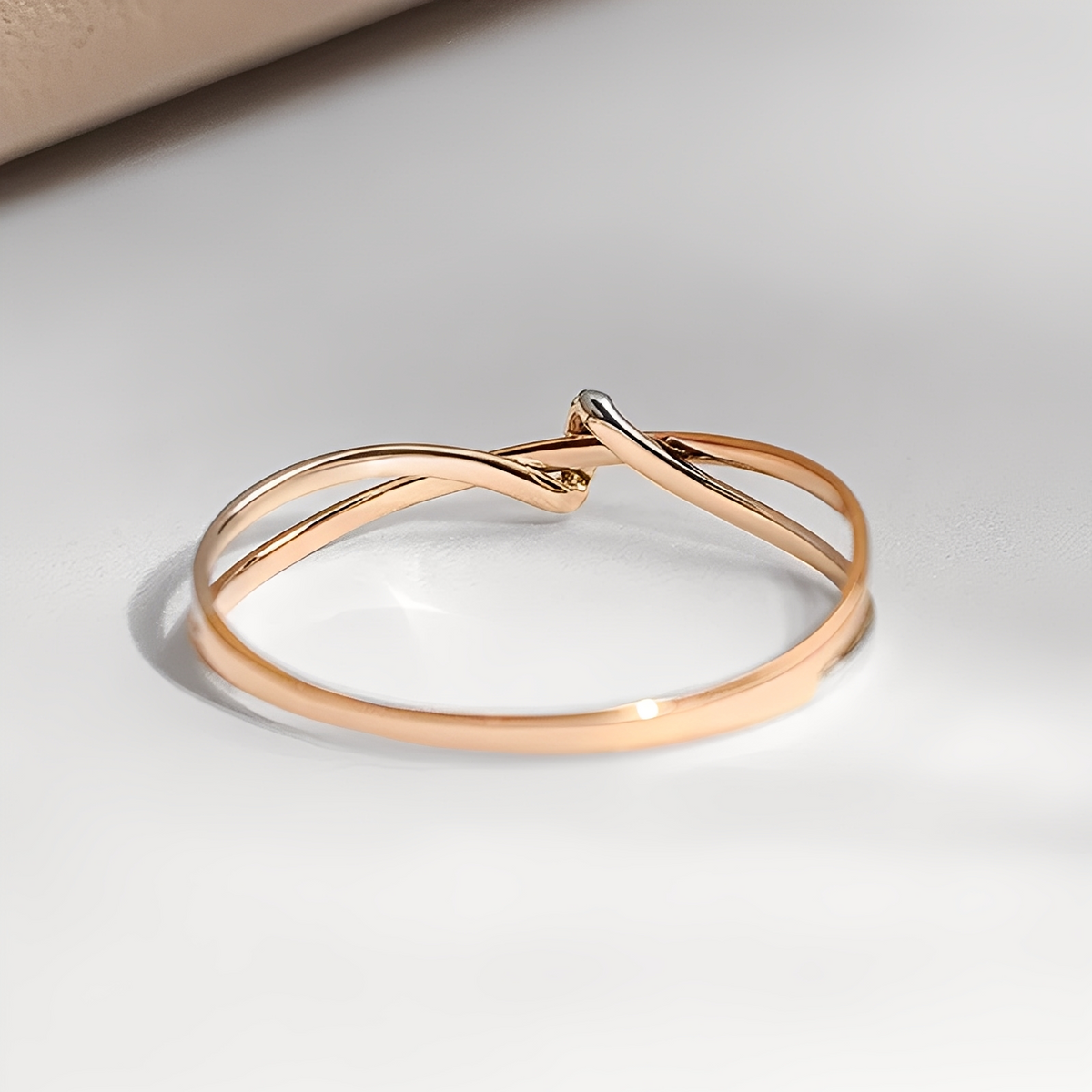 Eleane – Anillo Infinito Bicolor Sofisticado