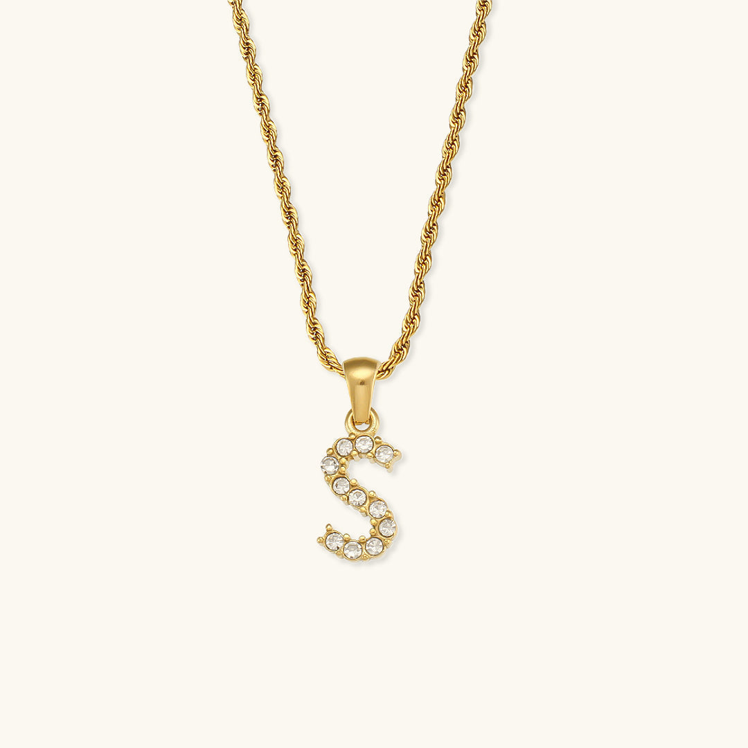 Maeve - Collar de diamantes con letras iniciales