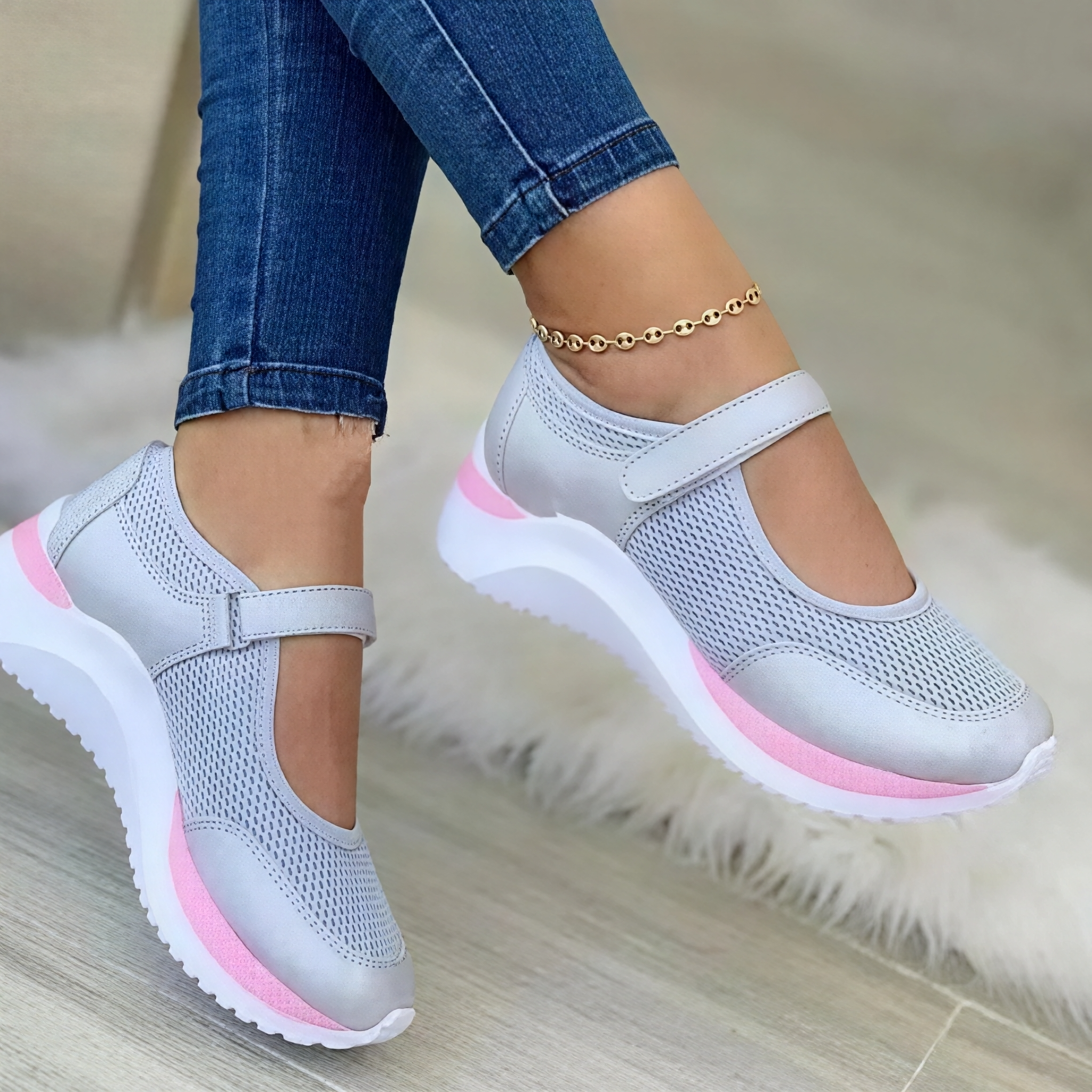 Emilia - Zapatillas con cierre de velcro