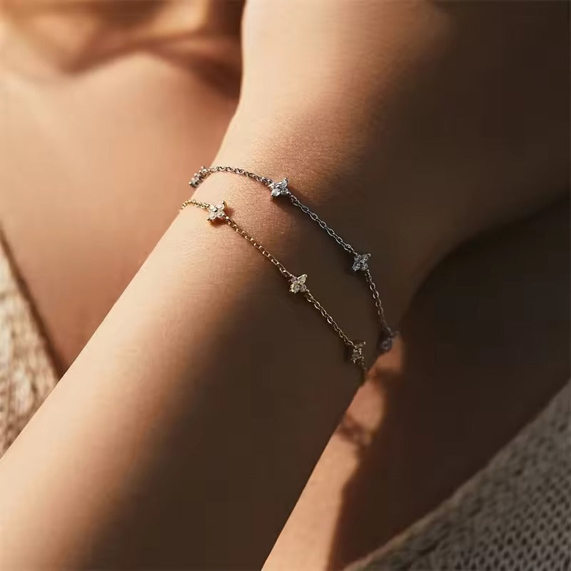 Soline – Pulsera Cadena de Cristal Claro