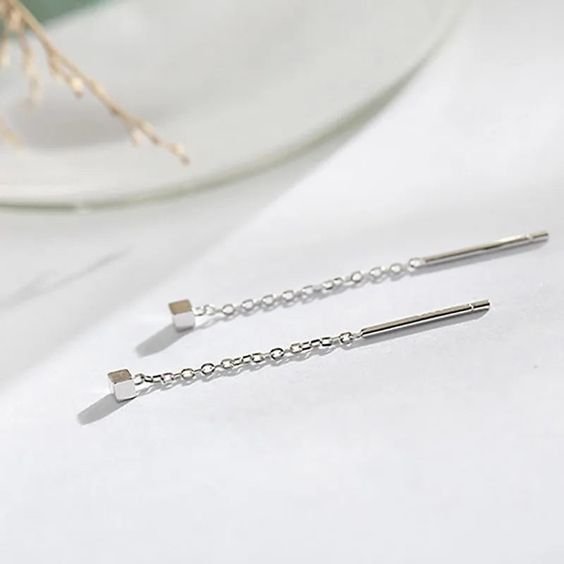 Kaelen – Pendientes de cubo y borlas elegantes