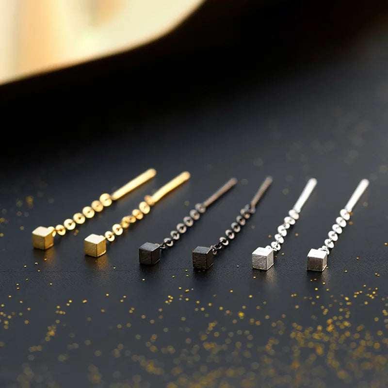 Kaelen – Pendientes de cubo y borlas elegantes