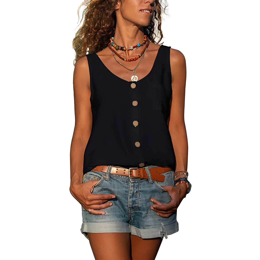Naressa - Camiseta sin mangas de verano elegante para mujer