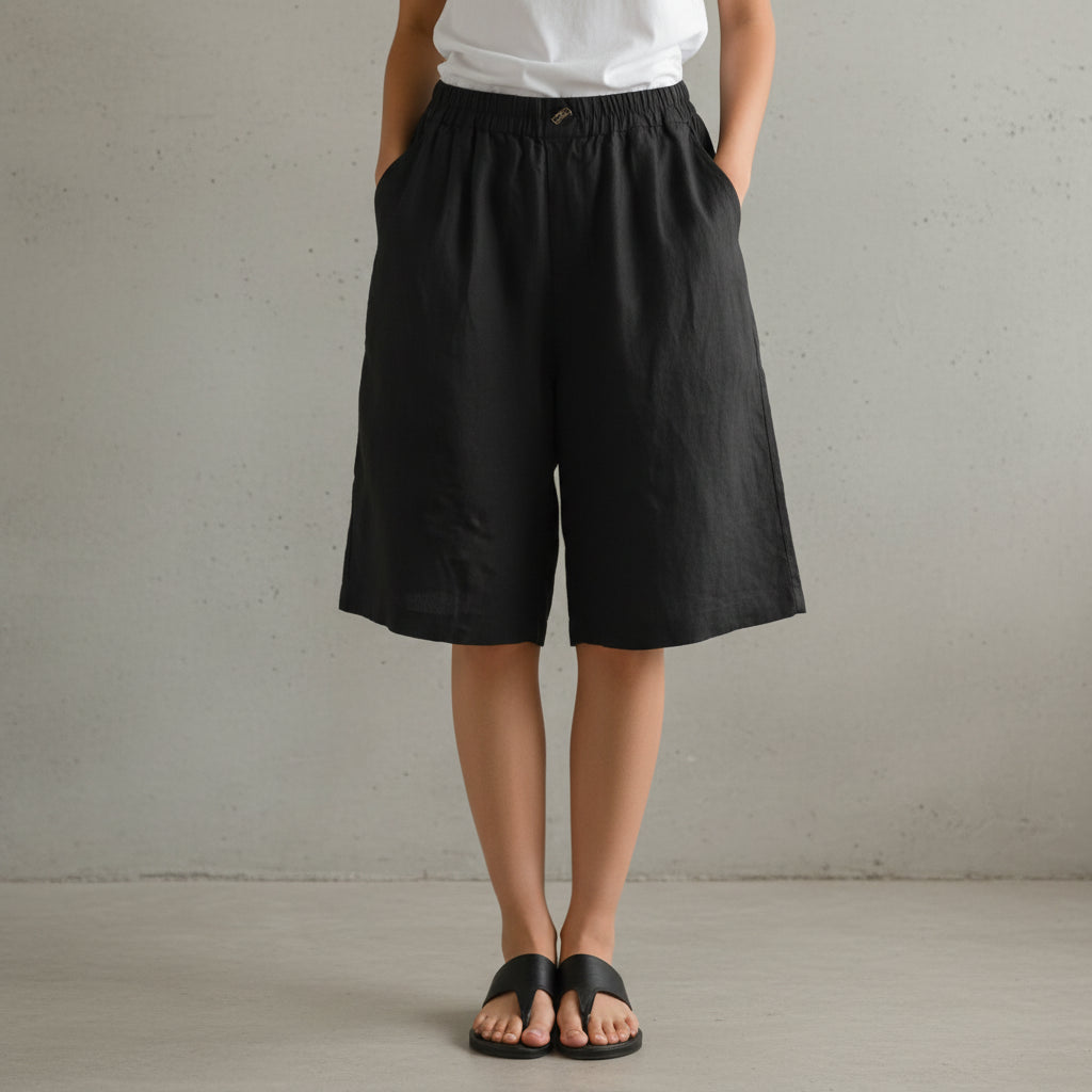 Renee- Pantalones cortos cómodos para damas con bolsillos
