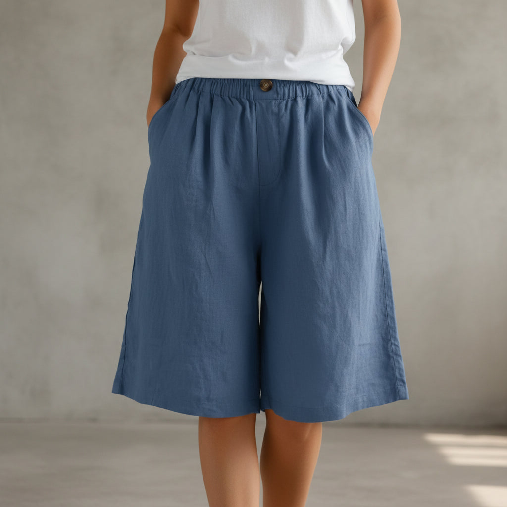 Renee- Pantalones cortos cómodos para damas con bolsillos