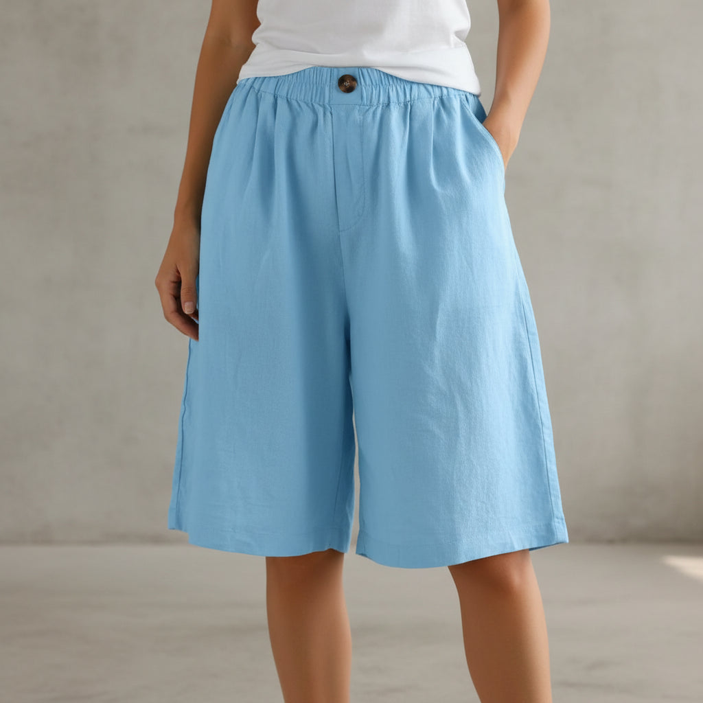 Renee- Pantalones cortos cómodos para damas con bolsillos
