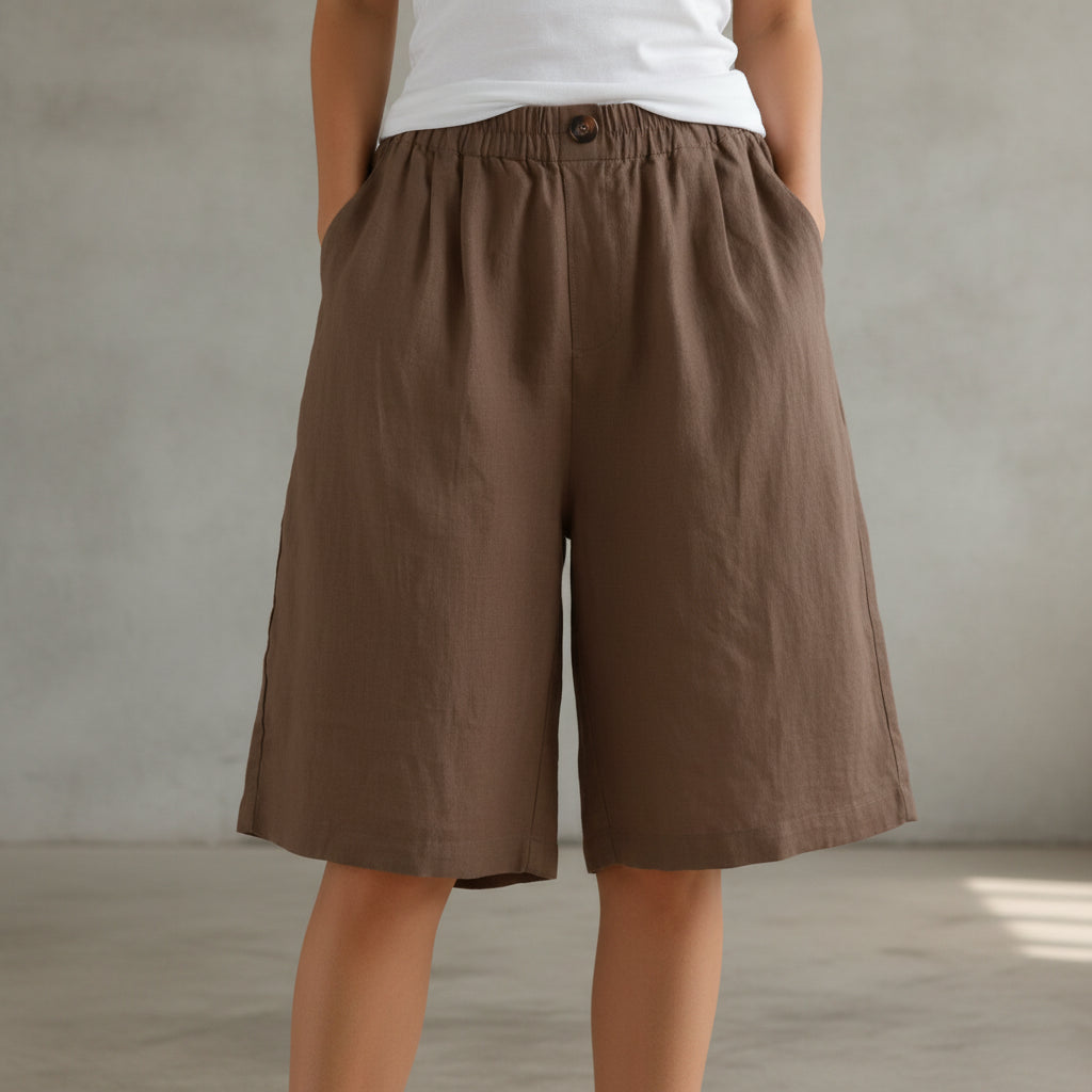 Renee- Pantalones cortos cómodos para damas con bolsillos