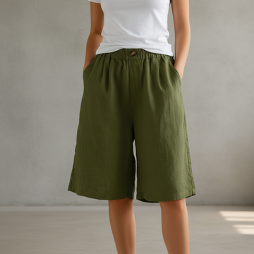 Renee- Pantalones cortos cómodos para damas con bolsillos
