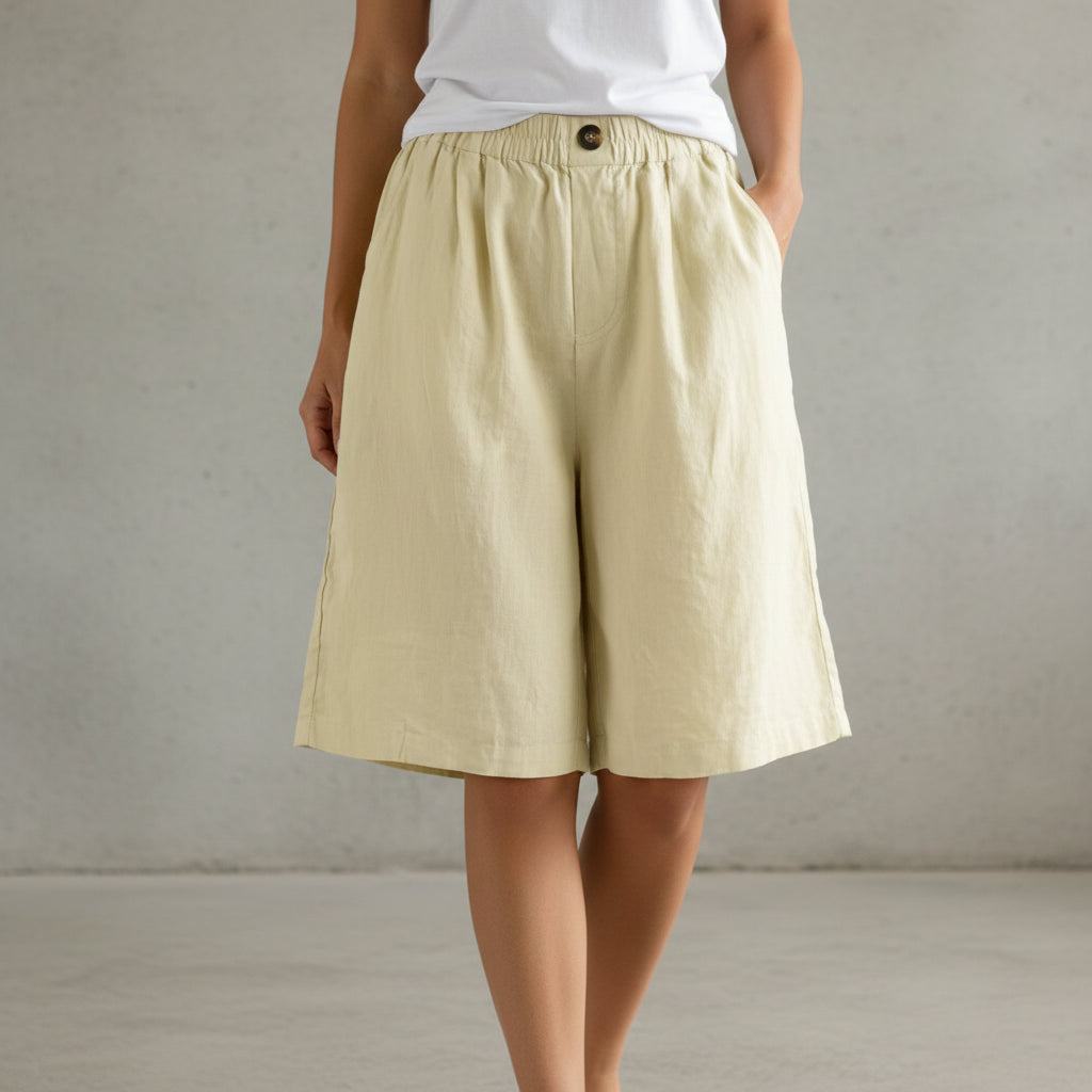 Renee- Pantalones cortos cómodos para damas con bolsillos