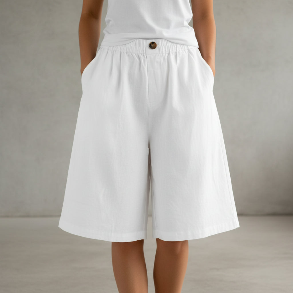 Renee- Pantalones cortos cómodos para damas con bolsillos