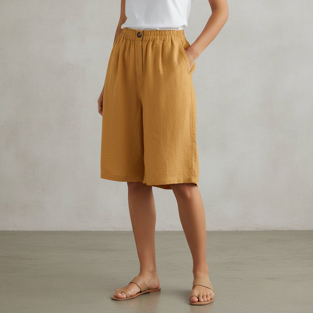 Renee- Pantalones cortos cómodos para damas con bolsillos