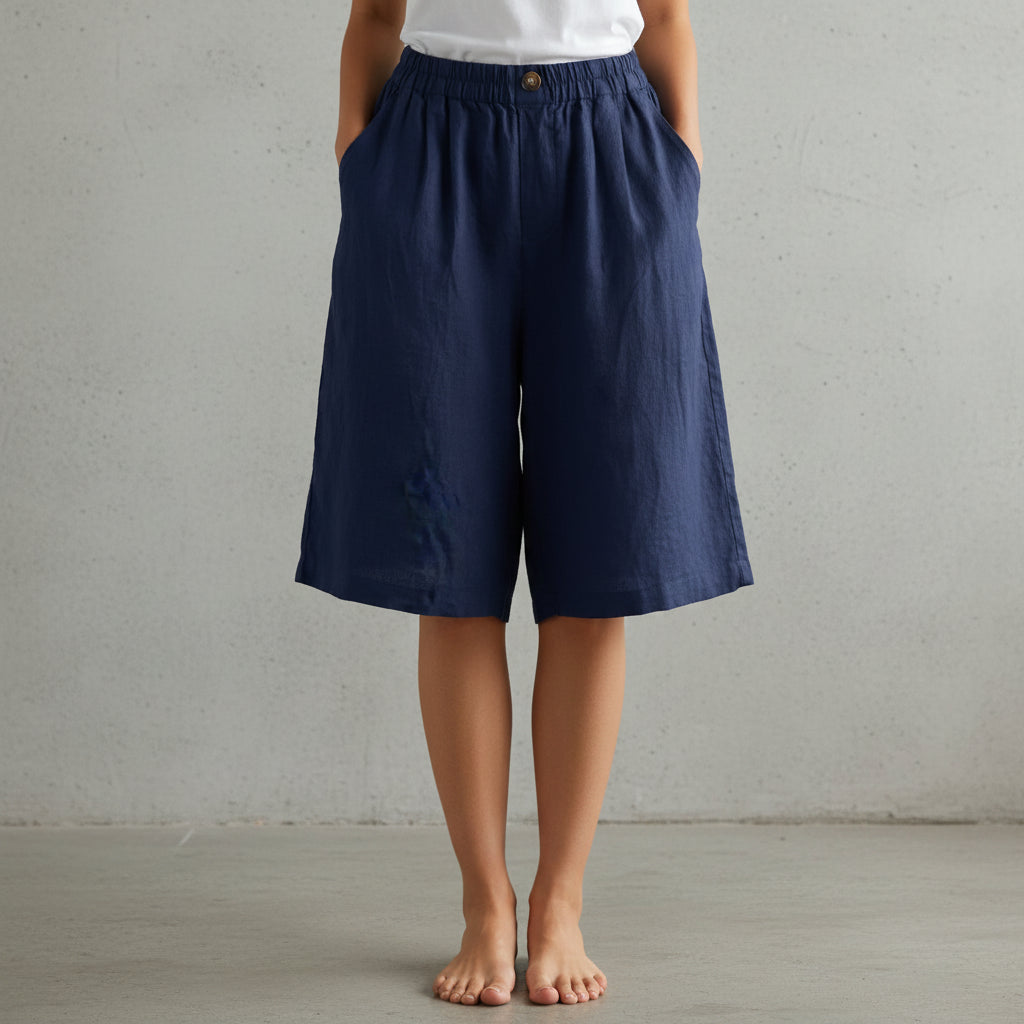 Renee- Pantalones cortos cómodos para damas con bolsillos