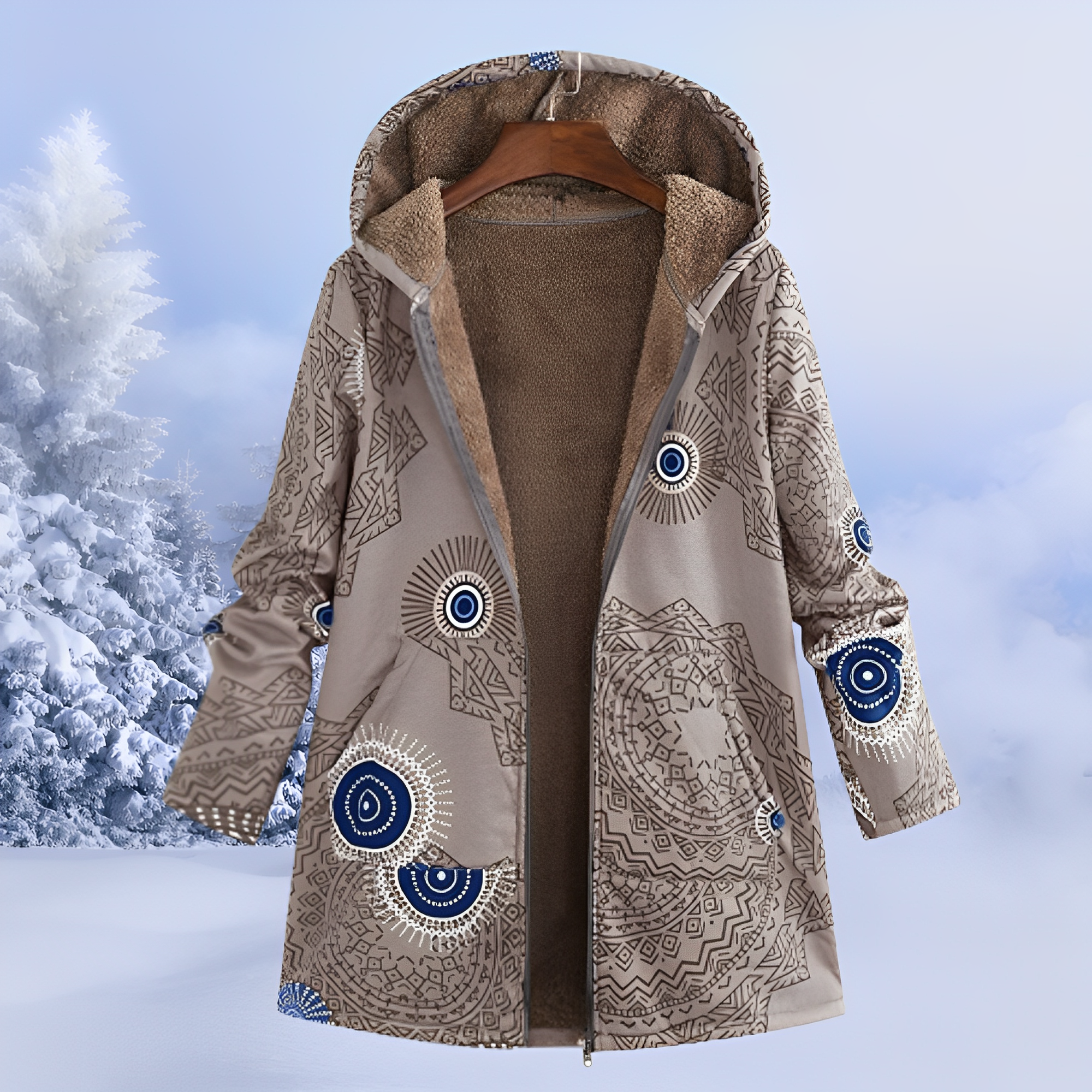 Jasmin - Chaqueta sofisticada y abrigada con capucha