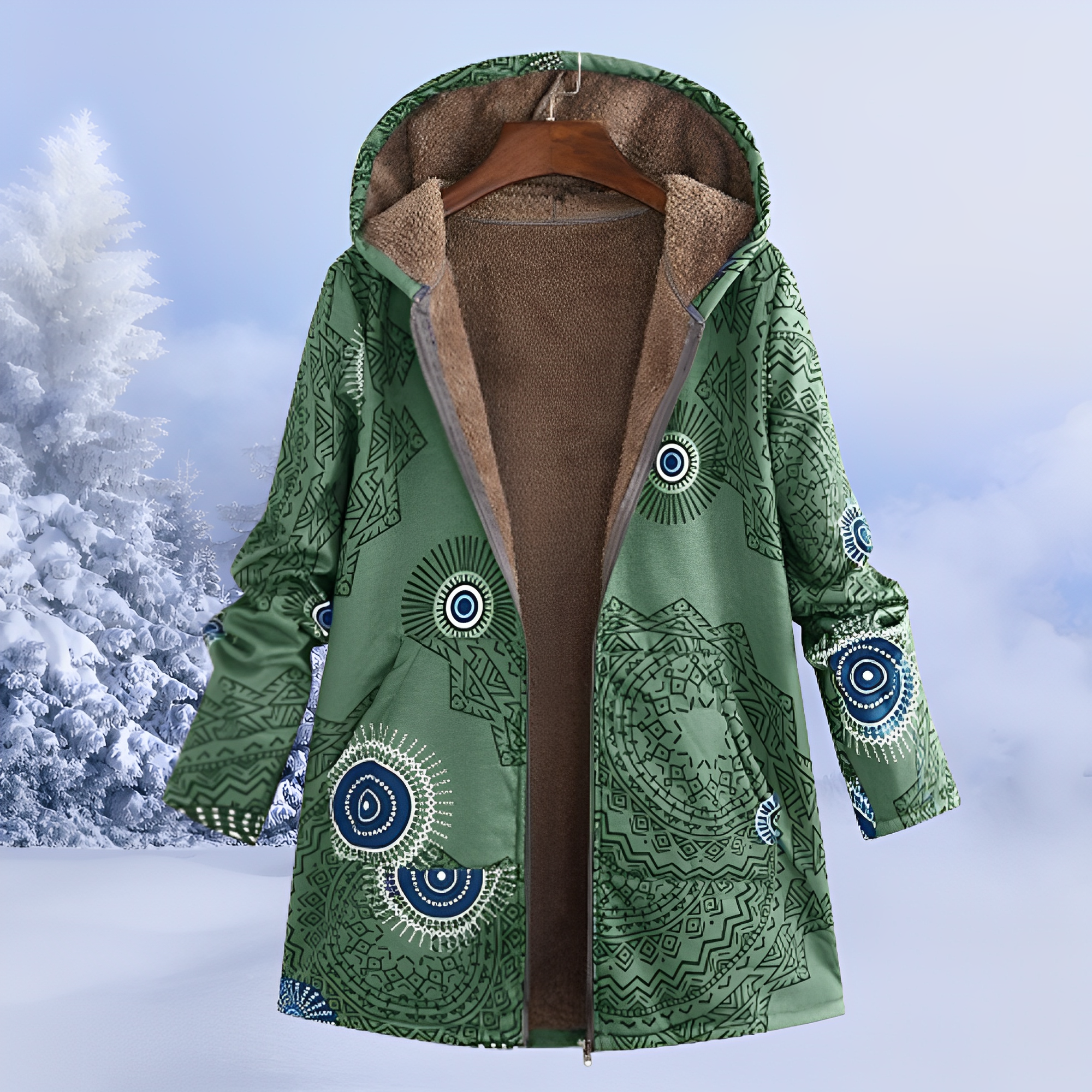 Jasmin - Chaqueta sofisticada y abrigada con capucha