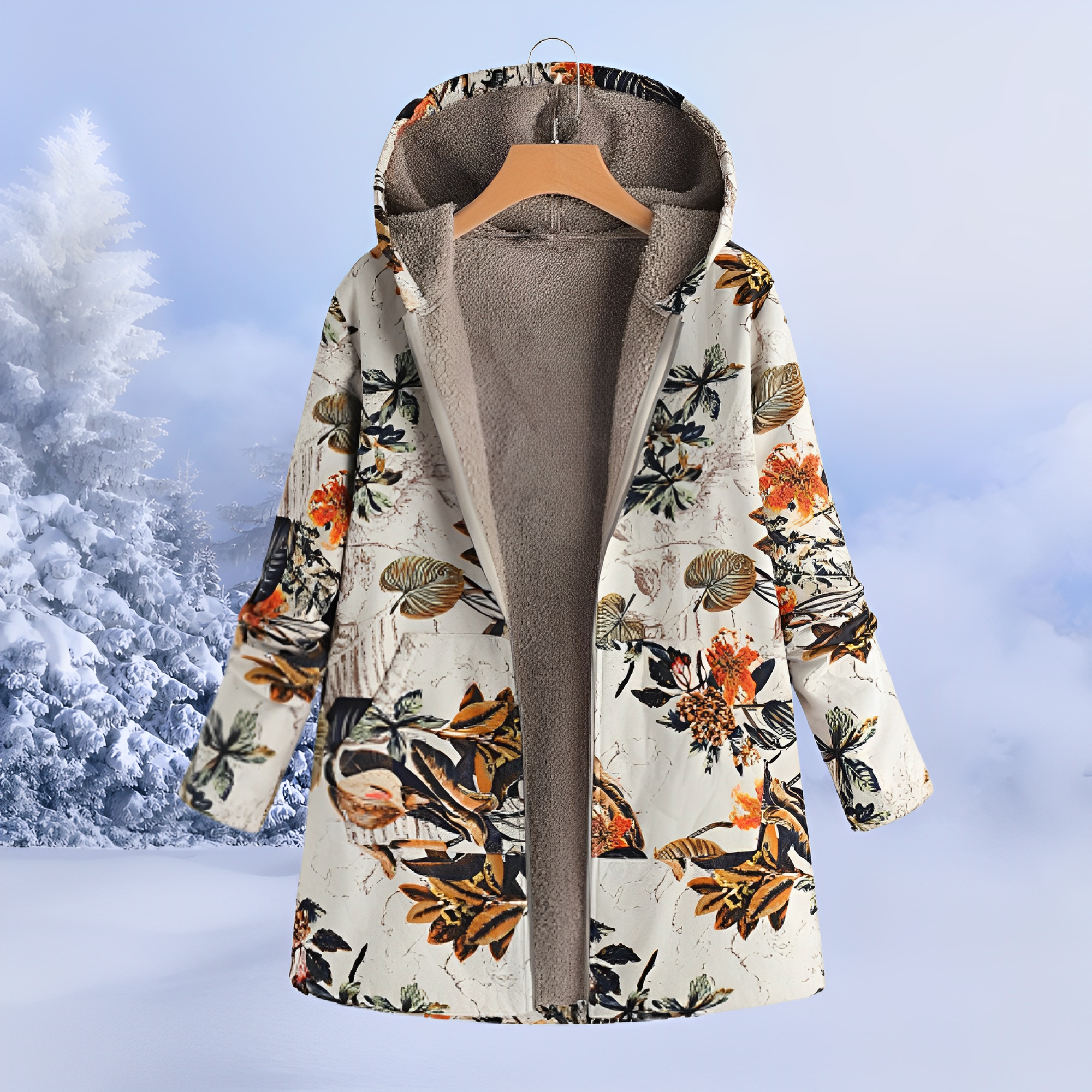 Jasmin - Chaqueta sofisticada y abrigada con capucha