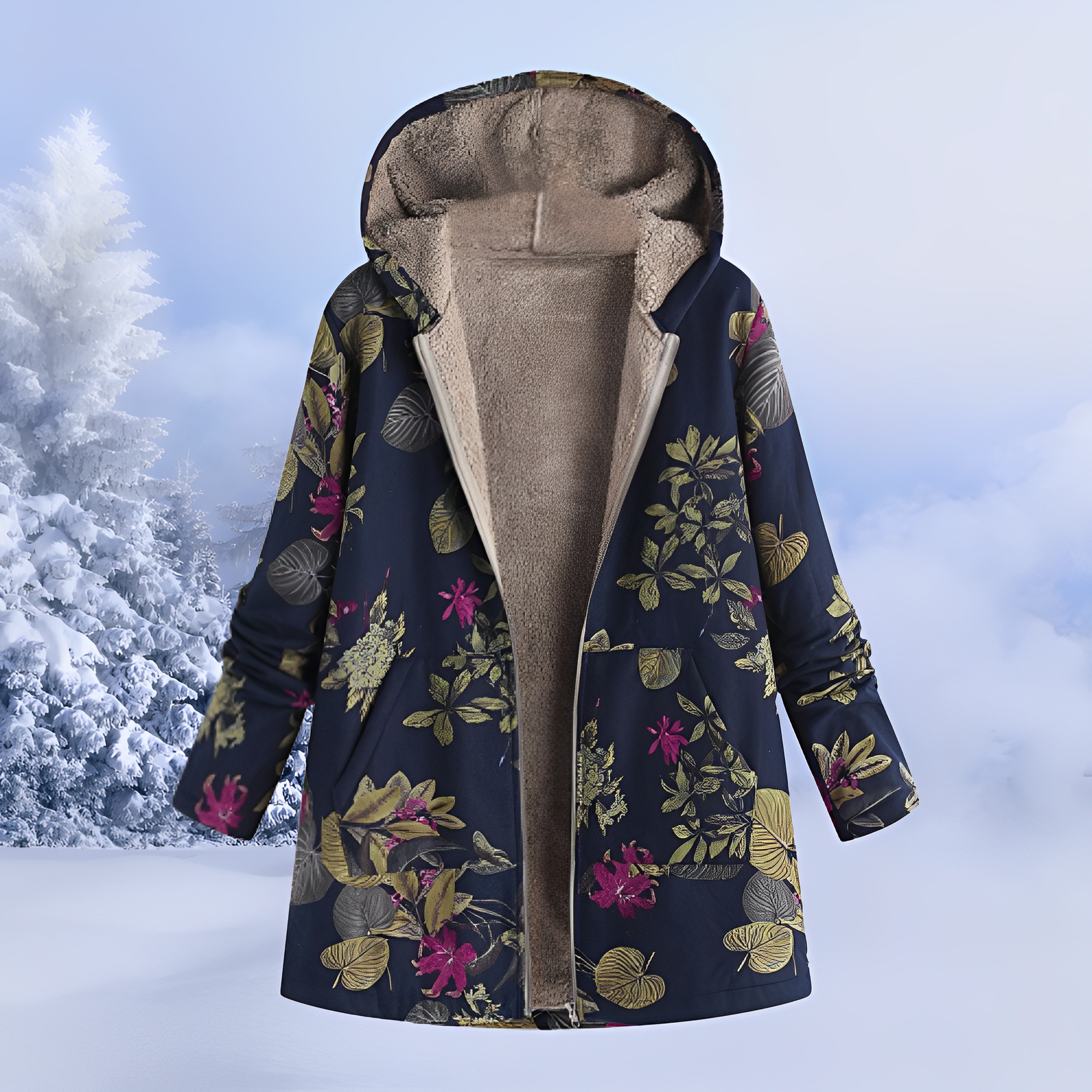 Jasmin - Chaqueta sofisticada y abrigada con capucha